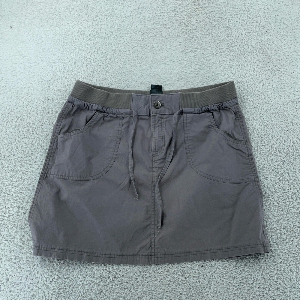 The North Face Cargo Pocket Skirt Womens Large Gray Hiking Drawstring‎ Waist